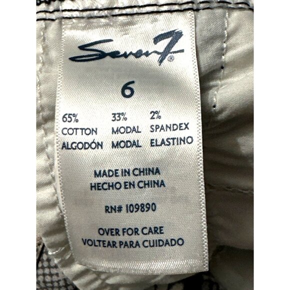 Seven7 Tummyless High Rise Skinny Jeans Black White Snakeskin Print Stretch Sz 6 - Picture 8 of 13